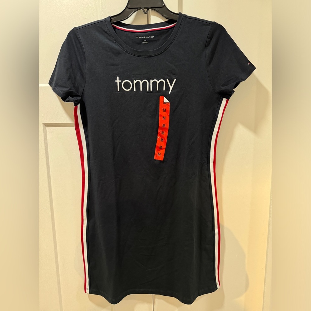 Tommy Hilfiger Women's Jersey T Shirt Dress Sky Captain
